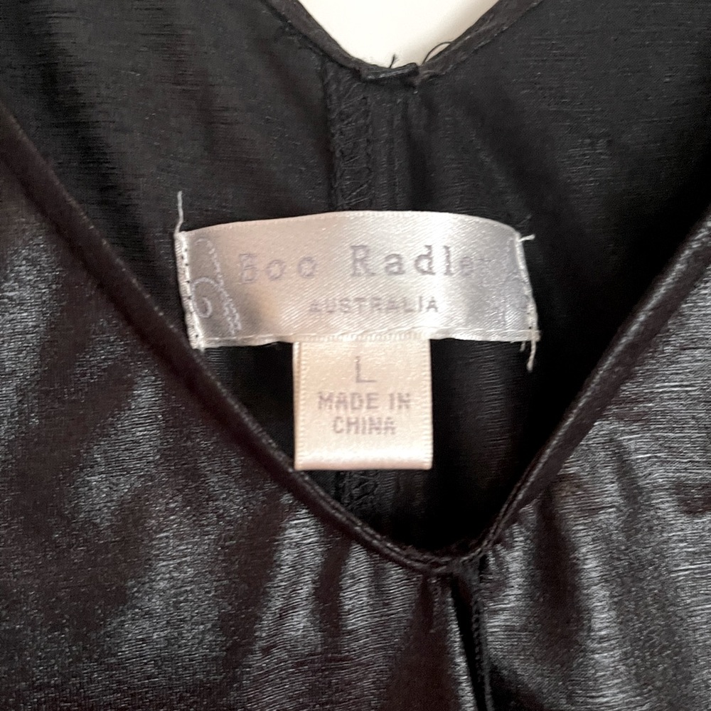Boo Radley boho leather look dress/ties to adjust the look/style of dress S14 - Picture 4 of 14